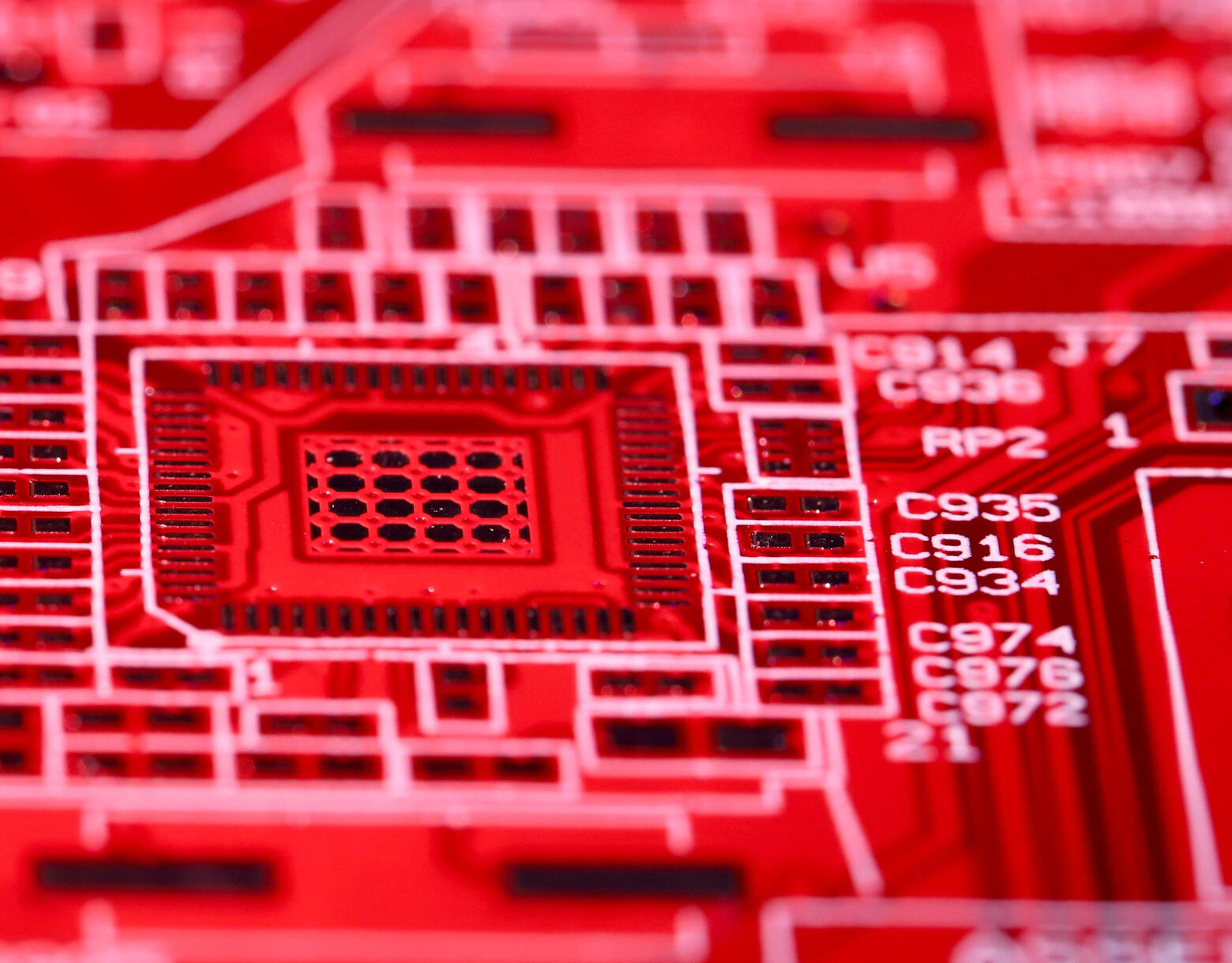 A red circuitboard.